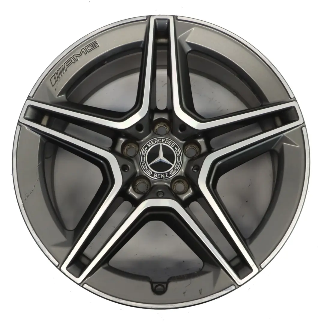 Alloy Wheel Rim AMG 18" ET:49 8,5J 5 Double Spoke to Mercedes W205 Rear with Part number A2054019600 Mercedes W205 Rear Alloy Wheel Rim AMG 18" ET:49 8,5J 5 Double Spoke - SKU A2054019600-3 - Part number A2054019600