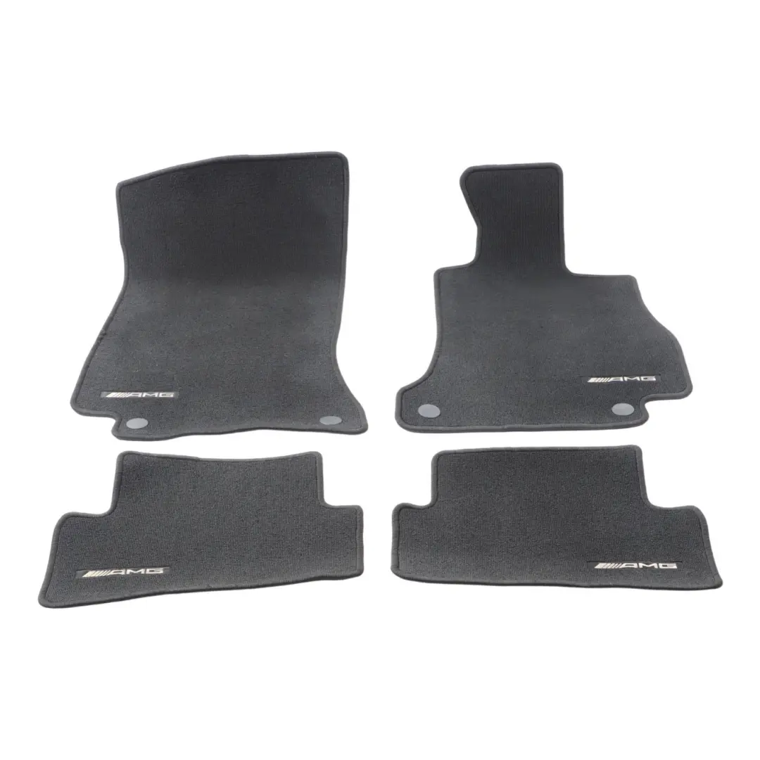 Interior Carpet Floor Mats Black Front Rear Set to Mercedes C205 AMG with Part number A2056802601 Mercedes C205 AMG Interior Carpet Floor Mats Black Front Rear Set - SKU RHD-A2056802601-2 - Part number A2056802601