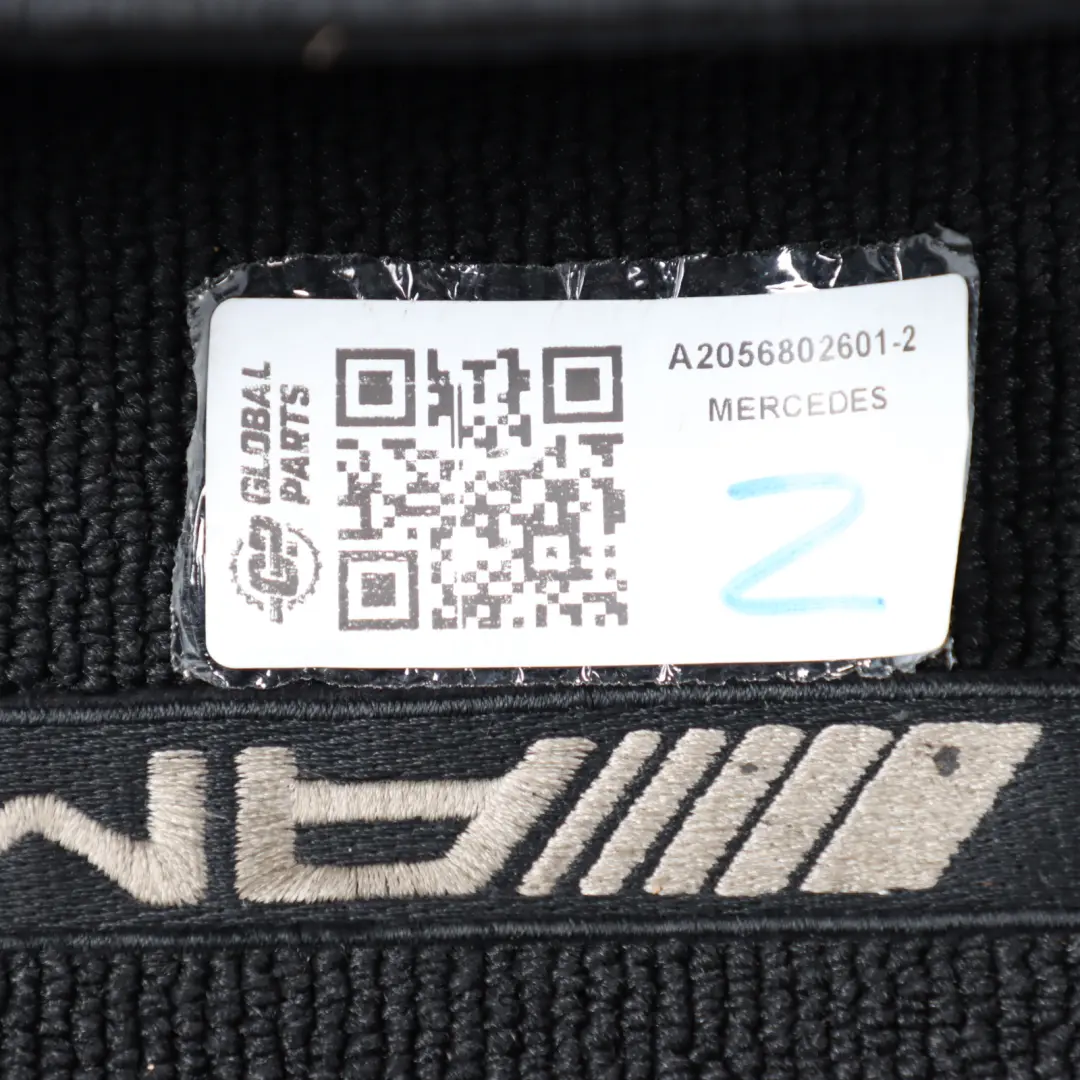 Mercedes C205 AMG Interior Carpet Floor Mats Black Front Rear Set - SKU RHD-A2056802601-2 - Part number A2056802601