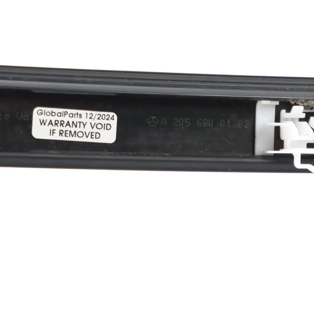 Roof Rail Strip Left N/S Railing Moulding Trim Strip Black to Mercedes W205 with Part number A2056900182 Mercedes W205 Roof Rail Strip Left N/S Railing Moulding Trim Strip Black - SKU A2056900182-1 - Part number A2056900182
