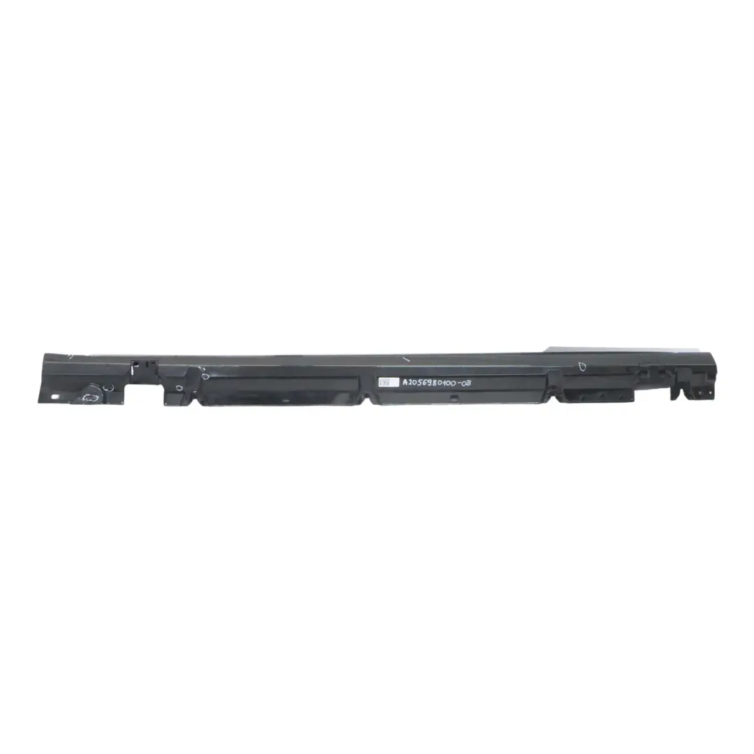 Mercedes C205 Side Skirt AMG Left N/S Door Sill Cover Obsidian Black - 197 - SKU A2056980100-OB - Part number A2056980100