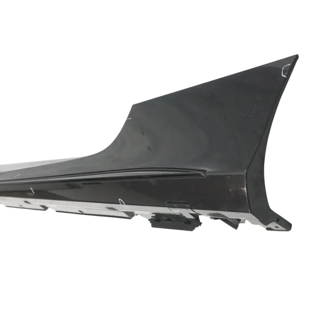 Mercedes C205 Side Skirt AMG Left N/S Door Sill Cover Obsidian Black - 197 - SKU A2056980100-OB - Part number A2056980100