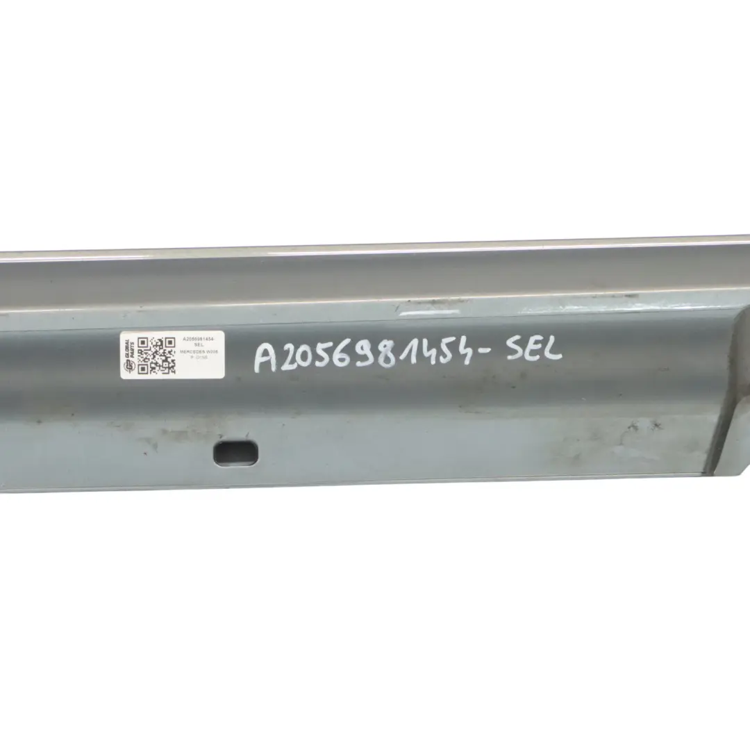 Mercedes W205 Side Skirt Right O/S Door Sill Cover Selenite Grey Metallic - 992 - SKU A2056981454-SEL - Part number A2056981454
