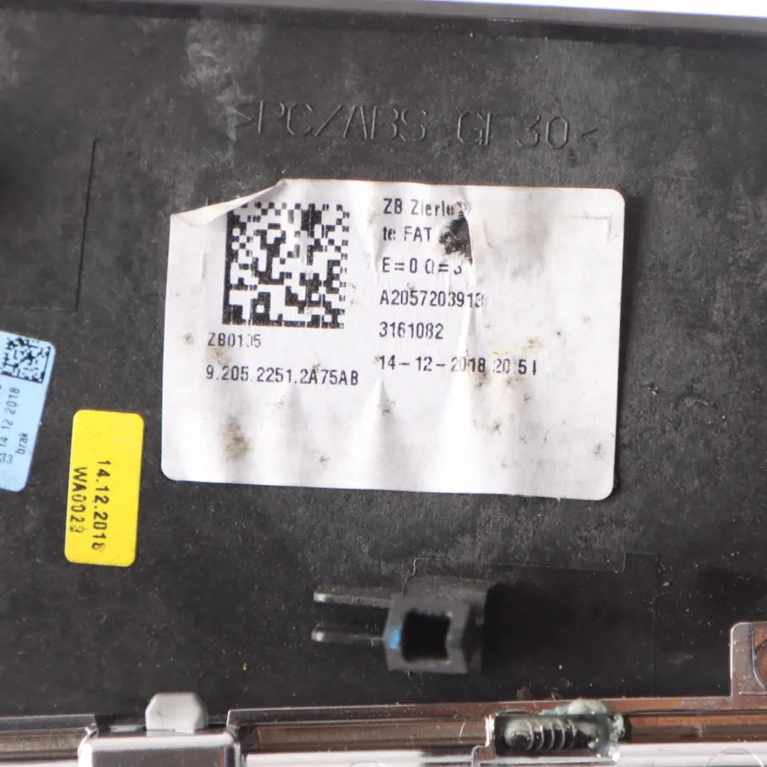 Door Card Trim Strip Front Left N/S Aluminium Premium Audio to Mercedes W205 with Part number A2057203913 Mercedes W205 Door Card Trim Strip Front Left N/S Aluminium Premium Audio - SKU A2057203913 - Part number A2057203913