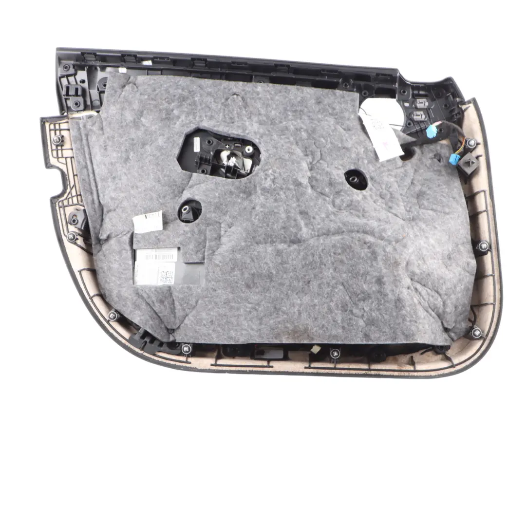 Mercedes W205 Front Door Card Right O/S Trim Panel Covering Leather Beige - SKU A2057207629-2 - Part number A2057207629