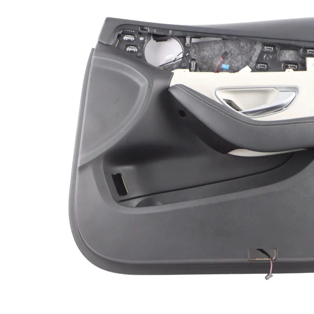 Mercedes W205 Front Door Card Right O/S Trim Panel Covering Leather Beige - SKU A2057207629-2 - Part number A2057207629