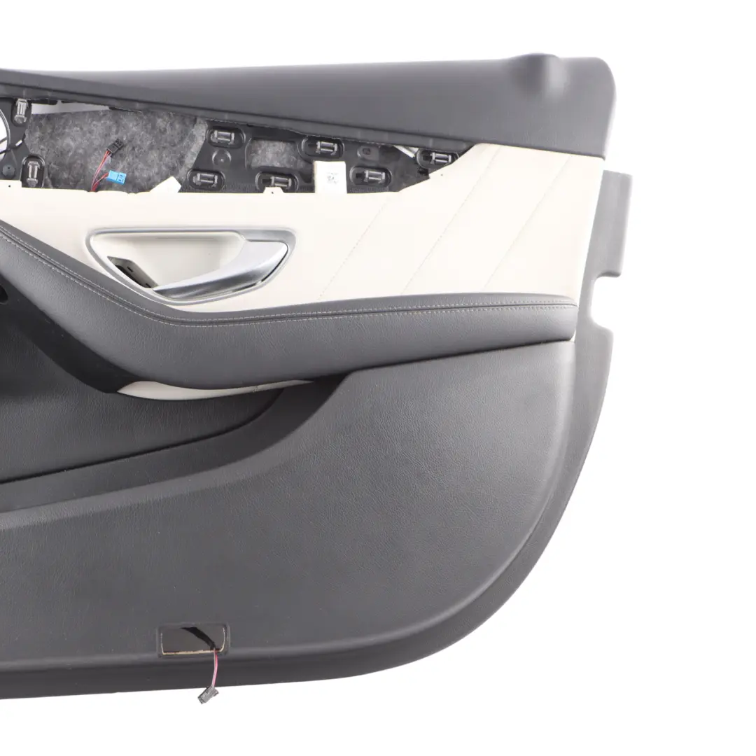 Front Door Card Right O/S Trim Panel Covering Leather Beige to Mercedes W205 with Part number A2057207629 Mercedes W205 Front Door Card Right O/S Trim Panel Covering Leather Beige - SKU A2057207629-2 - Part number A2057207629