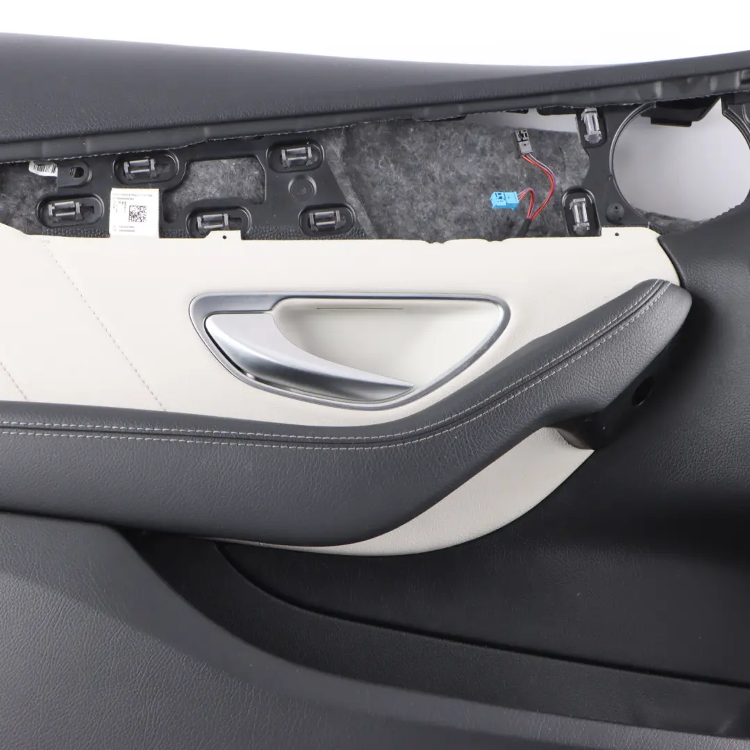 Front Door Card Left N/S Trim Panel Covering Leather Black to Mercedes W205 with Part number A2057208129 Mercedes W205 Front Door Card Left N/S Trim Panel Covering Leather Black - SKU A2057208129-1 - Part number A2057208129