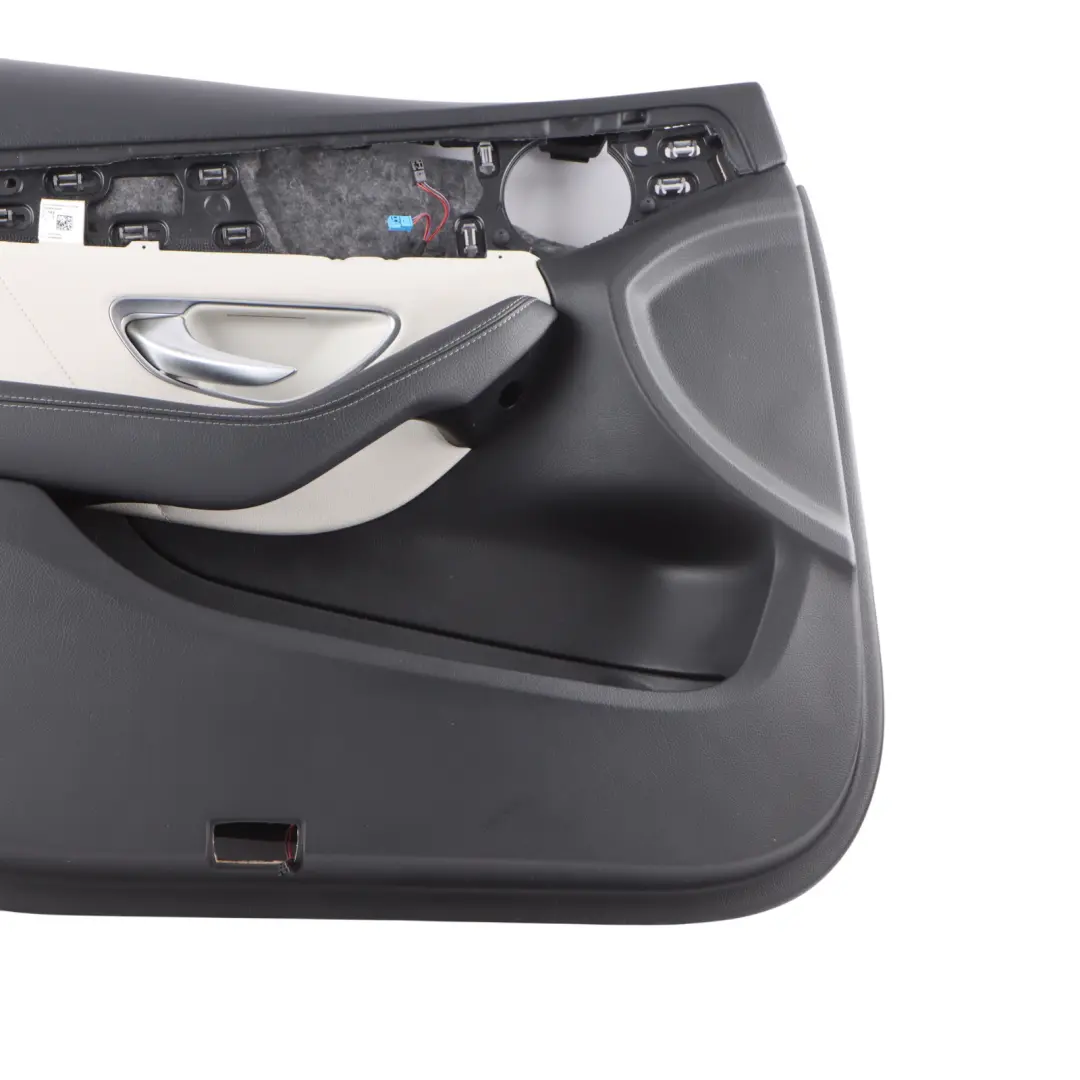 Front Door Card Left N/S Trim Panel Covering Leather Black to Mercedes W205 with Part number A2057208129 Mercedes W205 Front Door Card Left N/S Trim Panel Covering Leather Black - SKU A2057208129-1 - Part number A2057208129
