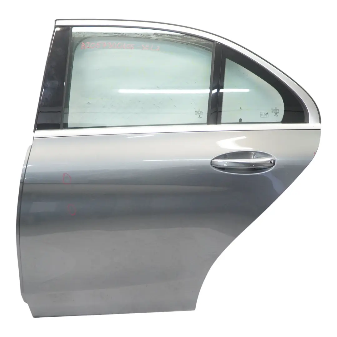 Door Rear Left N/S Selenite Grey Metallic - 992 to Mercedes W205 with Part number A2057300105 Mercedes W205 Door Rear Left N/S Selenite Grey Metallic - 992 - SKU A2057300105-SEL2 - Part number A2057300105