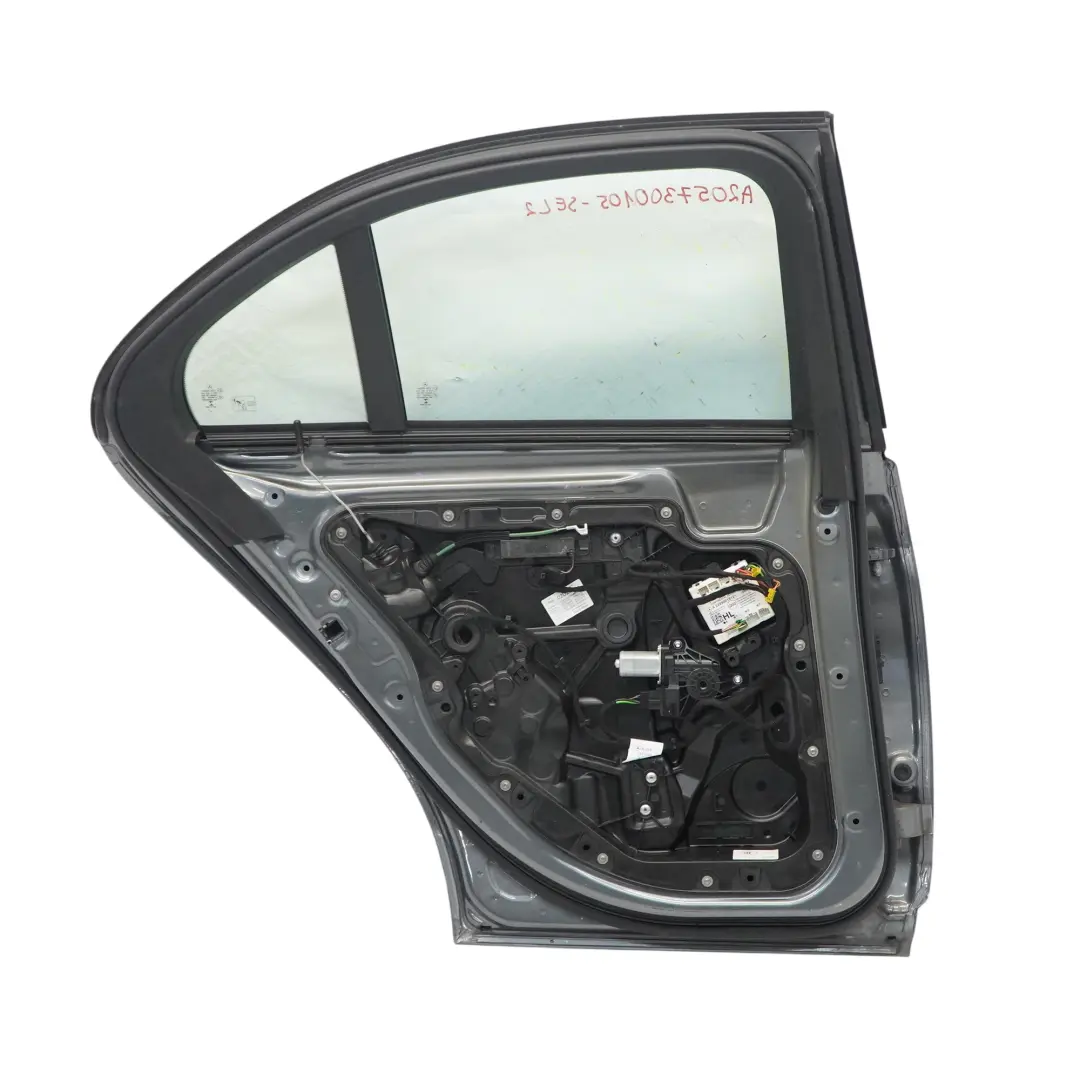 Door Rear Left N/S Selenite Grey Metallic - 992 to Mercedes W205 with Part number A2057300105 Mercedes W205 Door Rear Left N/S Selenite Grey Metallic - 992 - SKU A2057300105-SEL2 - Part number A2057300105