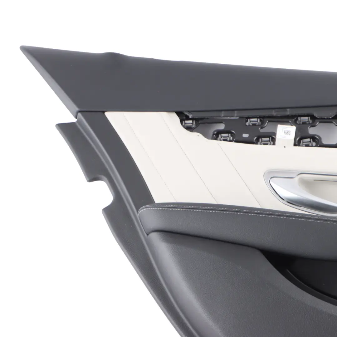 Door Card Left N/S Trim Panel Cover AMG Line Leather Beige to Mercedes W205 Rear with Part number A2057305301 Mercedes W205 Rear Door Card Left N/S Trim Panel Cover AMG Line Leather Beige - SKU A2057305301-2 - Part number A2057305301