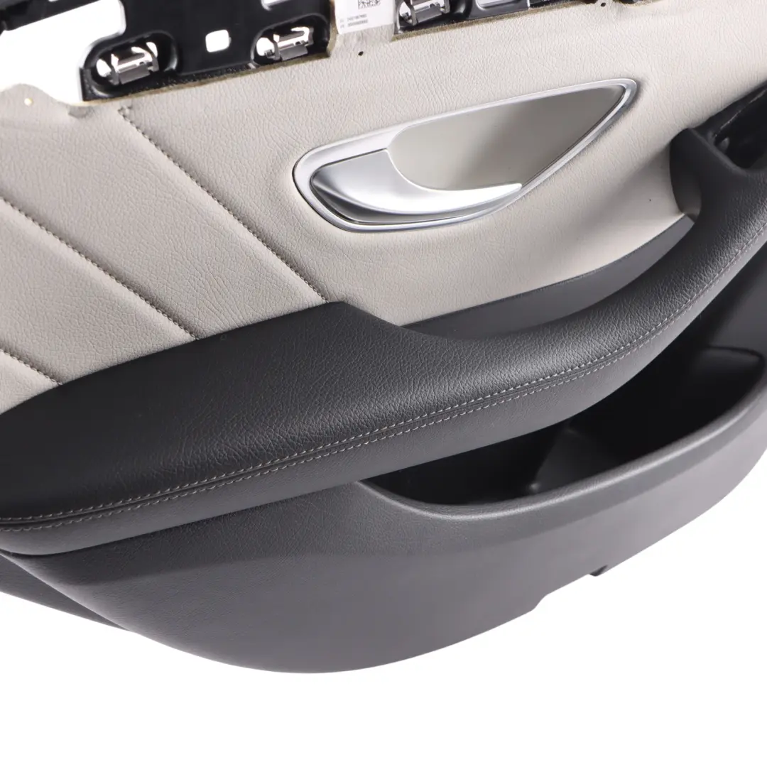 Door Card Left N/S Trim Panel Cover AMG Line Leather Beige to Mercedes W205 Rear with Part number A2057305301 Mercedes W205 Rear Door Card Left N/S Trim Panel Cover AMG Line Leather Beige - SKU A2057305301-2 - Part number A2057305301
