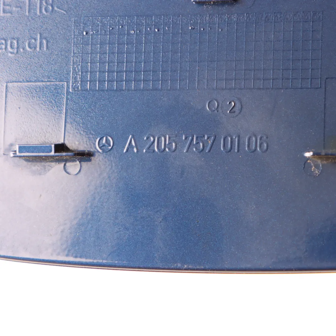 Filler Flap Cover Cap Brilliant Blue Metallic 896 to Mercedes W205 Fuel with Part number A2057570106 Mercedes W205 Fuel Filler Flap Cover Cap Brilliant Blue Metallic 896 - SKU A2057570106-BRB - Part number A2057570106