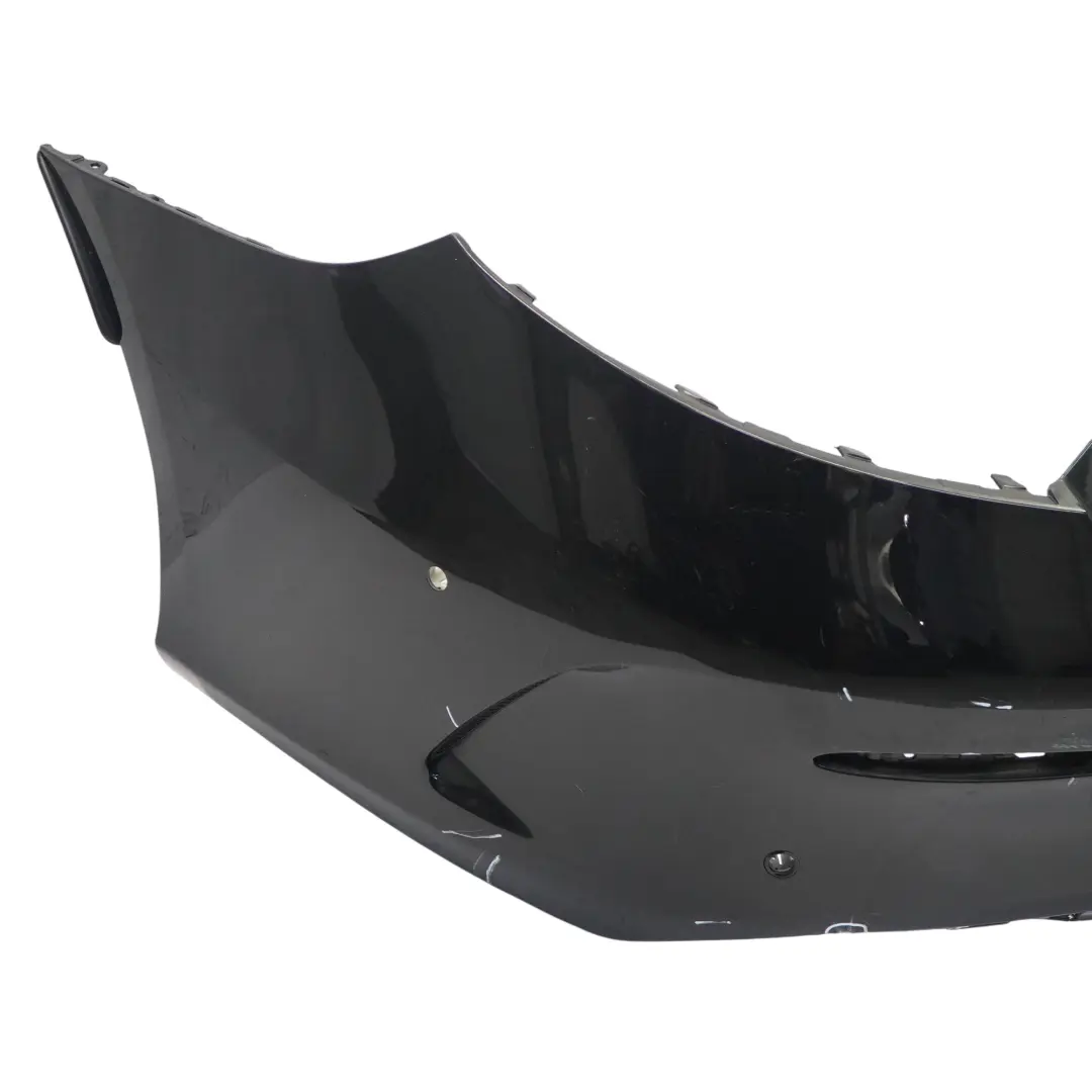 Bumper Rear Trim Panel Covering AMG Obsidian Black Metallic - 197 to Mercedes C205 with Part number A2058802206 Mercedes C205 Bumper Rear Trim Panel Covering AMG Obsidian Black Metallic - 197 - SKU A2058802206-OB2 - Part number A2058802206