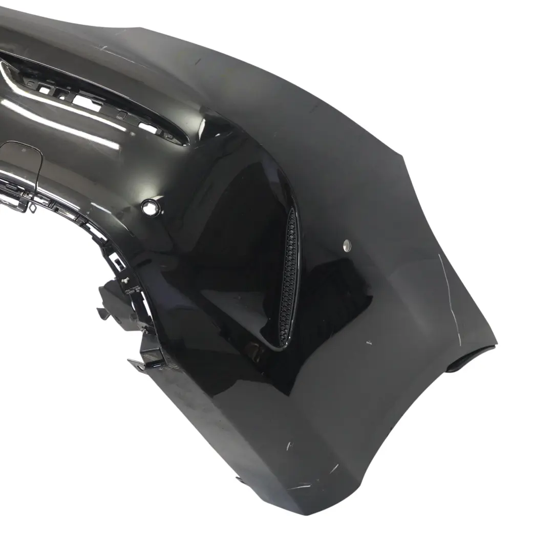 Bumper Rear Trim Panel Covering AMG Obsidian Black Metallic - 197 to Mercedes C205 with Part number A2058802206 Mercedes C205 Bumper Rear Trim Panel Covering AMG Obsidian Black Metallic - 197 - SKU A2058802206-OB2 - Part number A2058802206