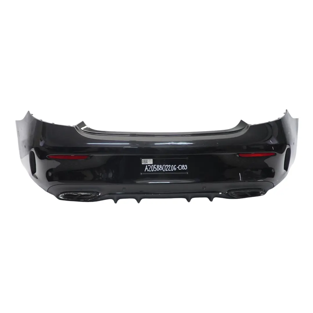 Mercedes C205 Bumper Rear Trim Panel Covering AMG Obsidian Black Metallic - 197 - SKU A2058802206-OB3 - Part number A2058802206