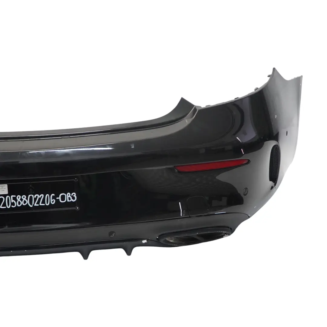 Mercedes C205 Zderzak Tylny AMG Obsidian Black Metallic - 197 - SKU A2058802206-OB3 - Numer Części A2058802206