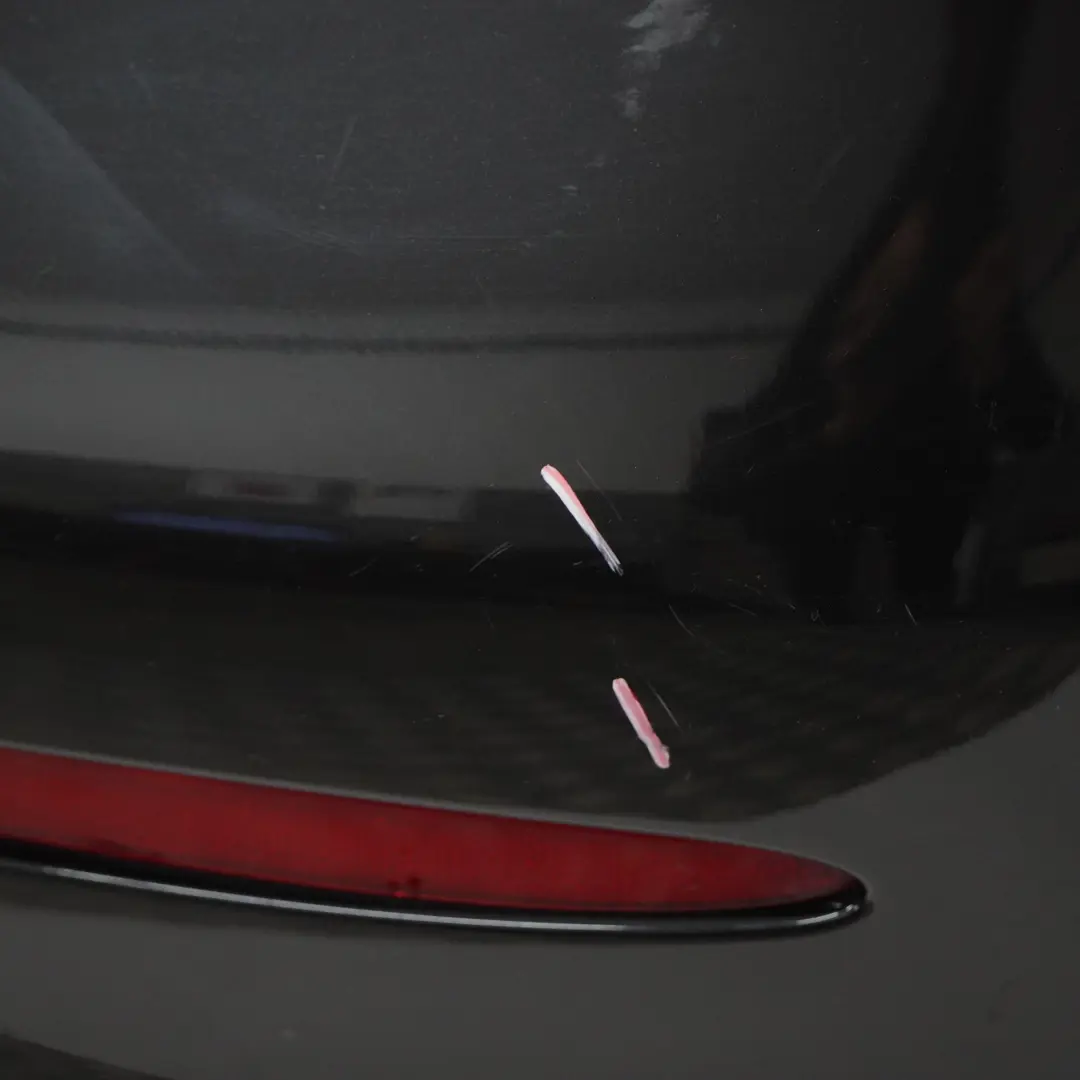 Bumper Rear Trim Panel Covering AMG Obsidian Black Metallic - 197 to Mercedes C205 with Part number A2058802206 Mercedes C205 Bumper Rear Trim Panel Covering AMG Obsidian Black Metallic - 197 - SKU A2058802206-OB3 - Part number A2058802206