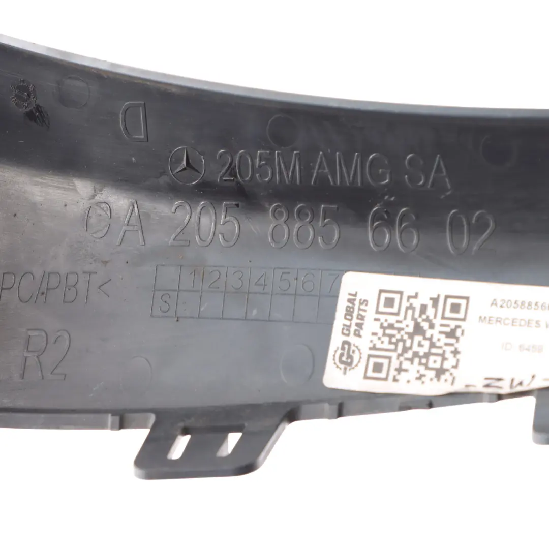 C200 Radhausabdeckung Frontstoßstange Rechts Schwarz für Mercedes W205 mit Teilenummer A2058856602 Mercedes W205 C200 Radhausabdeckung Frontstoßstange Rechts Schwarz - SKU A2058856602 - Teilenummer A2058856602
