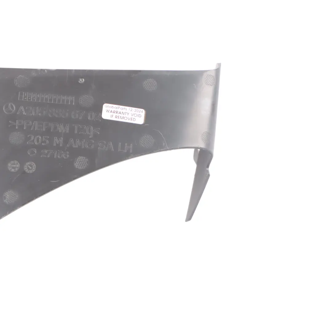 Mercedes W205 Front Bumper AMG Left N/S Side Air Deflector Trim - SKU A2058856702 - Part number A2058856702