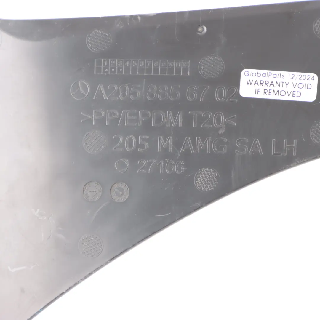 Front Bumper AMG Left N/S Side Air Deflector Trim to Mercedes W205 with Part number A2058856702 Mercedes W205 Front Bumper AMG Left N/S Side Air Deflector Trim - SKU A2058856702 - Part number A2058856702