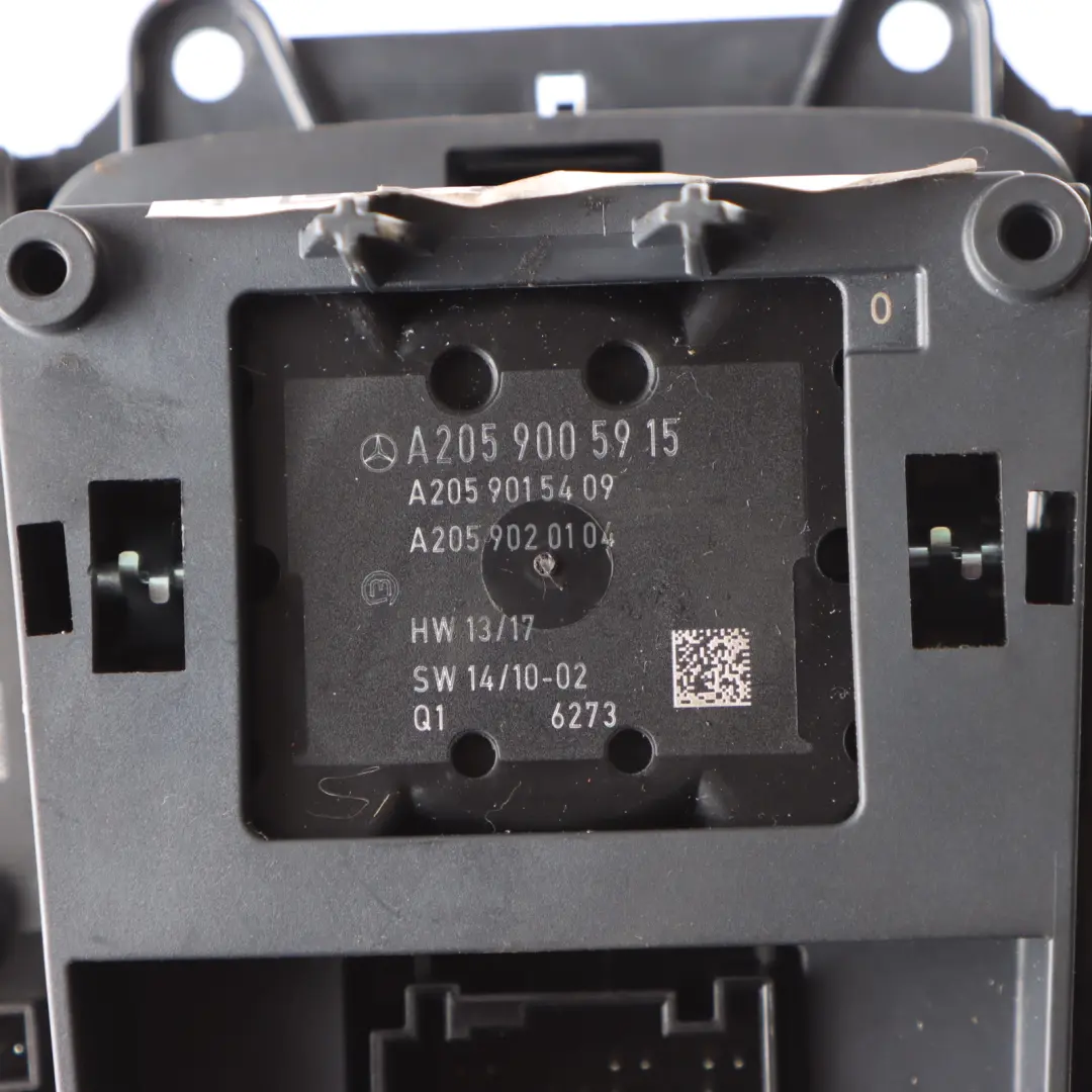 Console Switch Panel Sat Navigation Knob Controller to Mercedes W205 with Part number A2059005915 Mercedes W205 Console Switch Panel Sat Navigation Knob Controller - SKU A2059005915-6 - Part number A2059005915