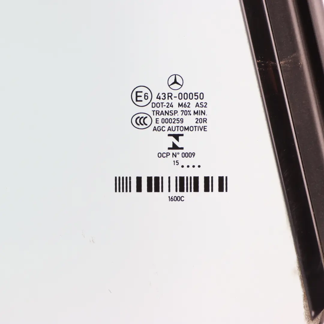 Mercedes C207 Coupe Szyba Boczna Drzwi Prawy Tył Tylna AS2 - SKU A2076701600 - Numer Części A2076701600