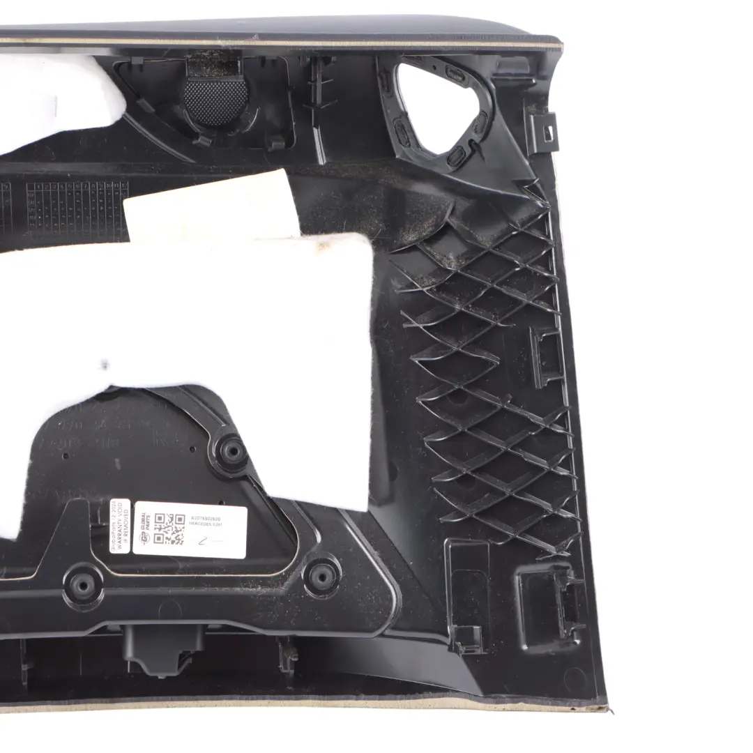 Mercedes C207 Rear Door Card Right O/S Trim Panel Covering Leather Black - SKU A2076902600 - Part number A2076902600
