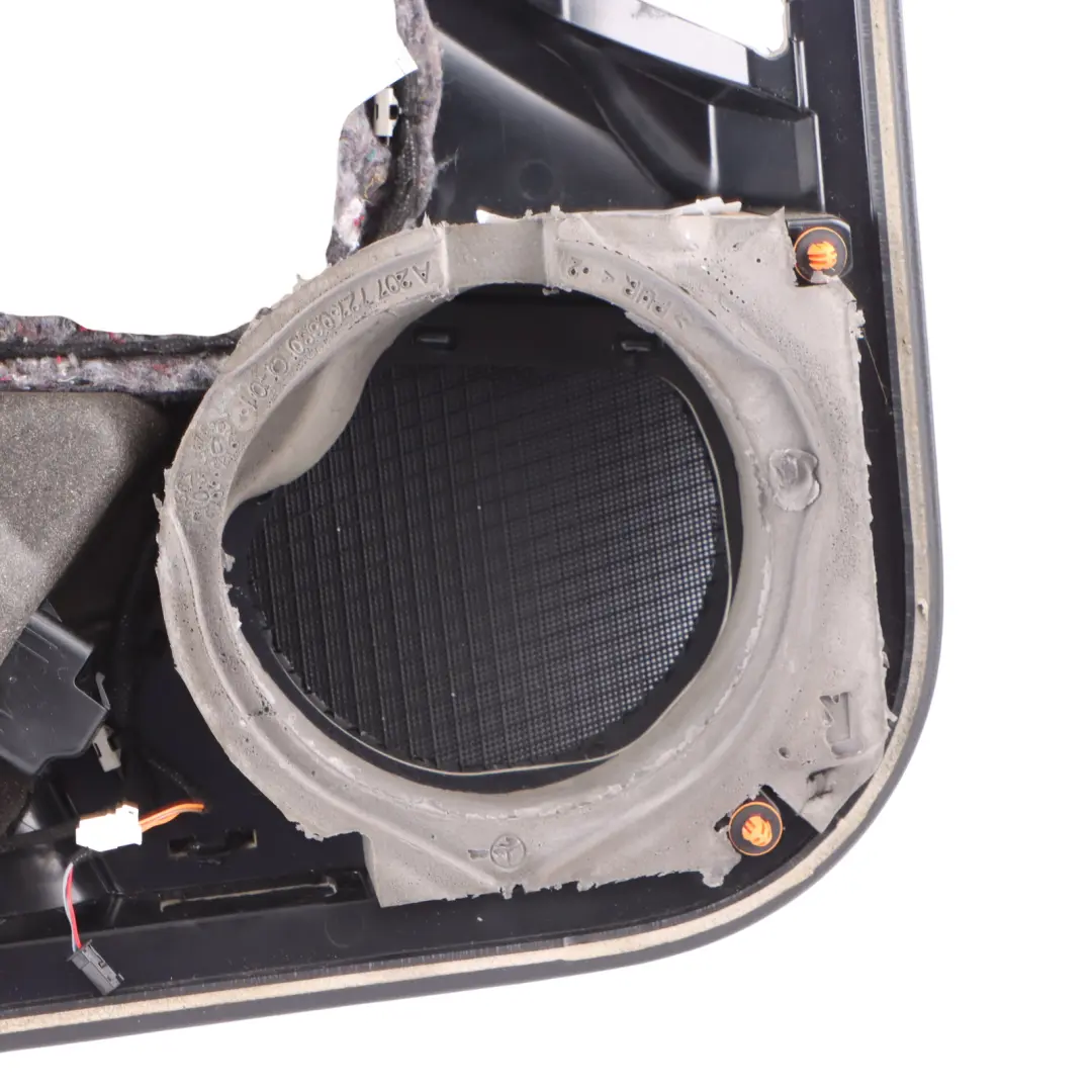Mercedes C207 Door Card Front Right O/S Black Leather Trim Panel - SKU A2077203800 - Part number A2077203800