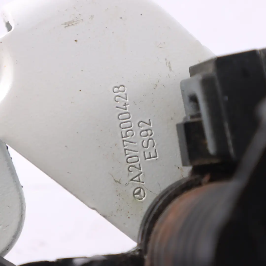Trunk Lid Hinge Convertible Right O/S Diamond Metallic - 799 White to Mercedes A207 with Part number A2077501028 Mercedes A207 Trunk Lid Hinge Convertible Right O/S Diamond Metallic - 799 White - SKU A2077501028-DWM - Part number A2077501028