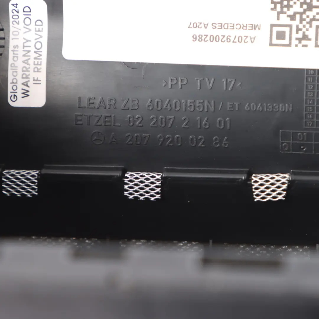 Mercedes A207 Center Console Speaker Grille Cover Trim Panel - SKU A2079200286 - Part number A2079200286