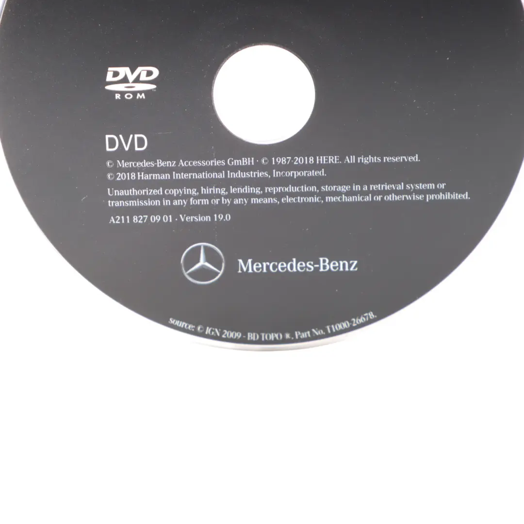 Comand Navigation APS 2018/2019 Europe Update Disc to Mercedes C219 with Part number A2118270901 Mercedes C219 Comand Navigation APS 2018/2019 Europe Update Disc - SKU A2118270901 - Part number A2118270901