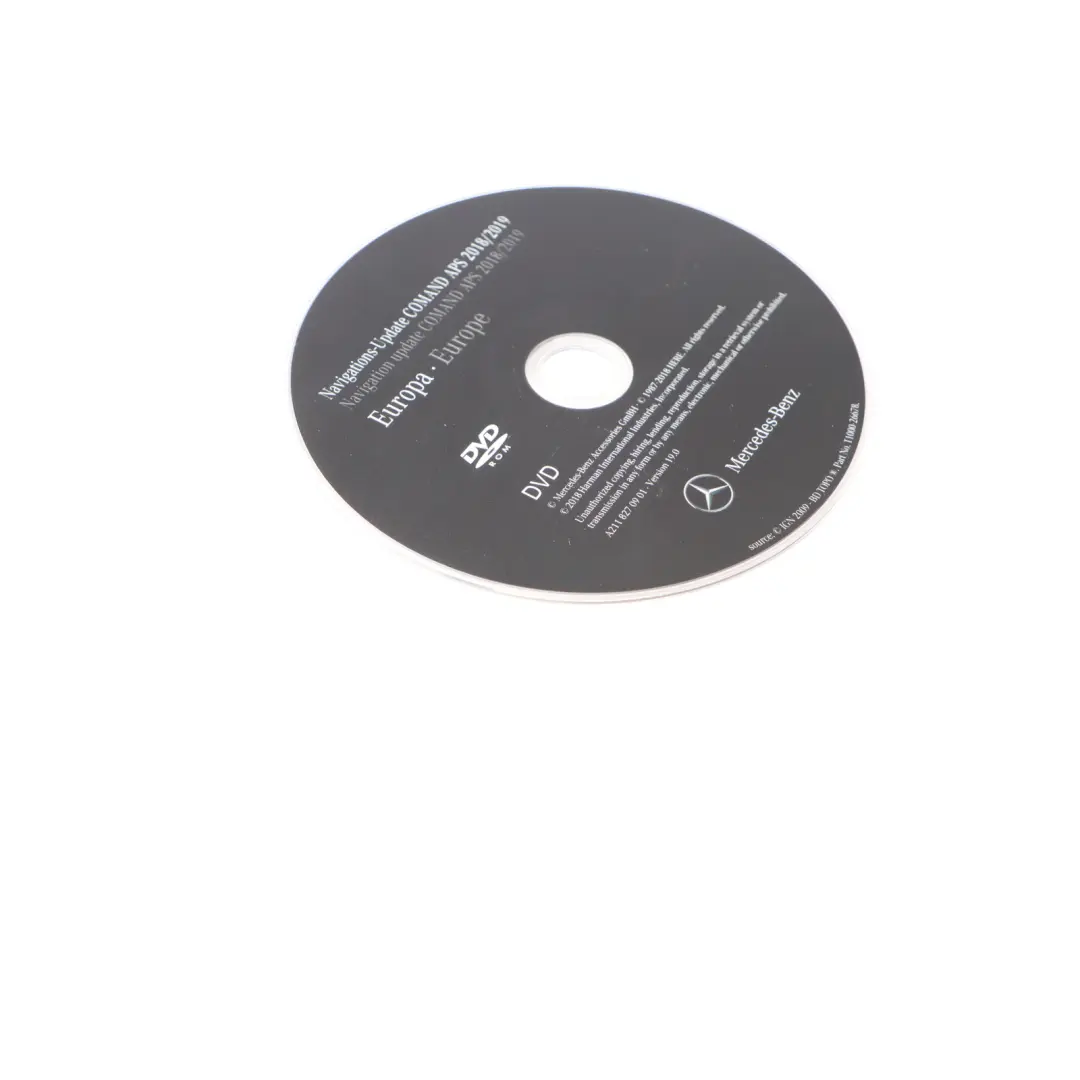 Mercedes C219 Comand Navigation APS 2018/2019 Europe Update Disc - SKU A2118270901 - Part number A2118270901
