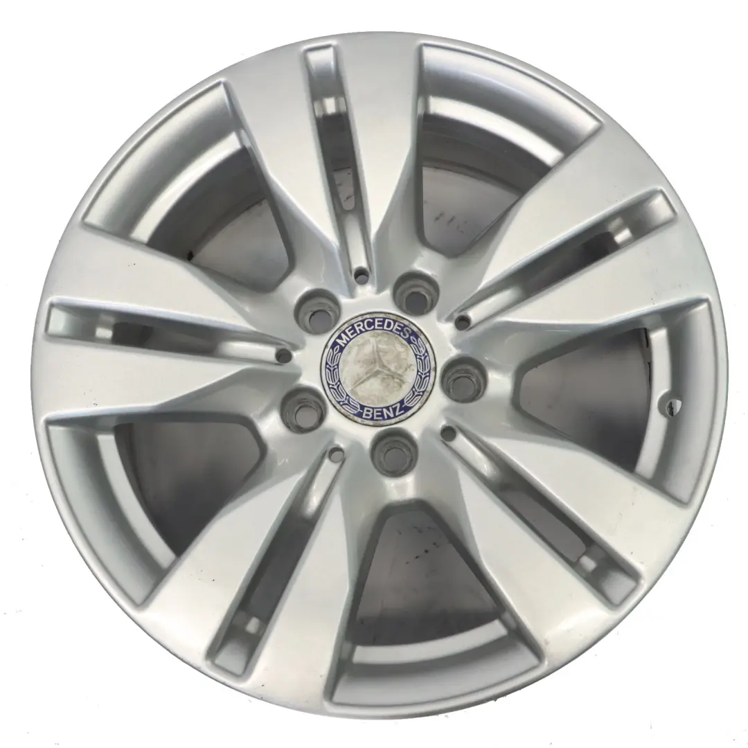 Alloy Wheel Rim 5-Double Spoke 16" ET:46 8J to Mercedes W212 Silver with Part number A2124010202 Mercedes W212 Silver Alloy Wheel Rim 5-Double Spoke 16" ET:46 8J - SKU A2124010202-3 - Part number A2124010202