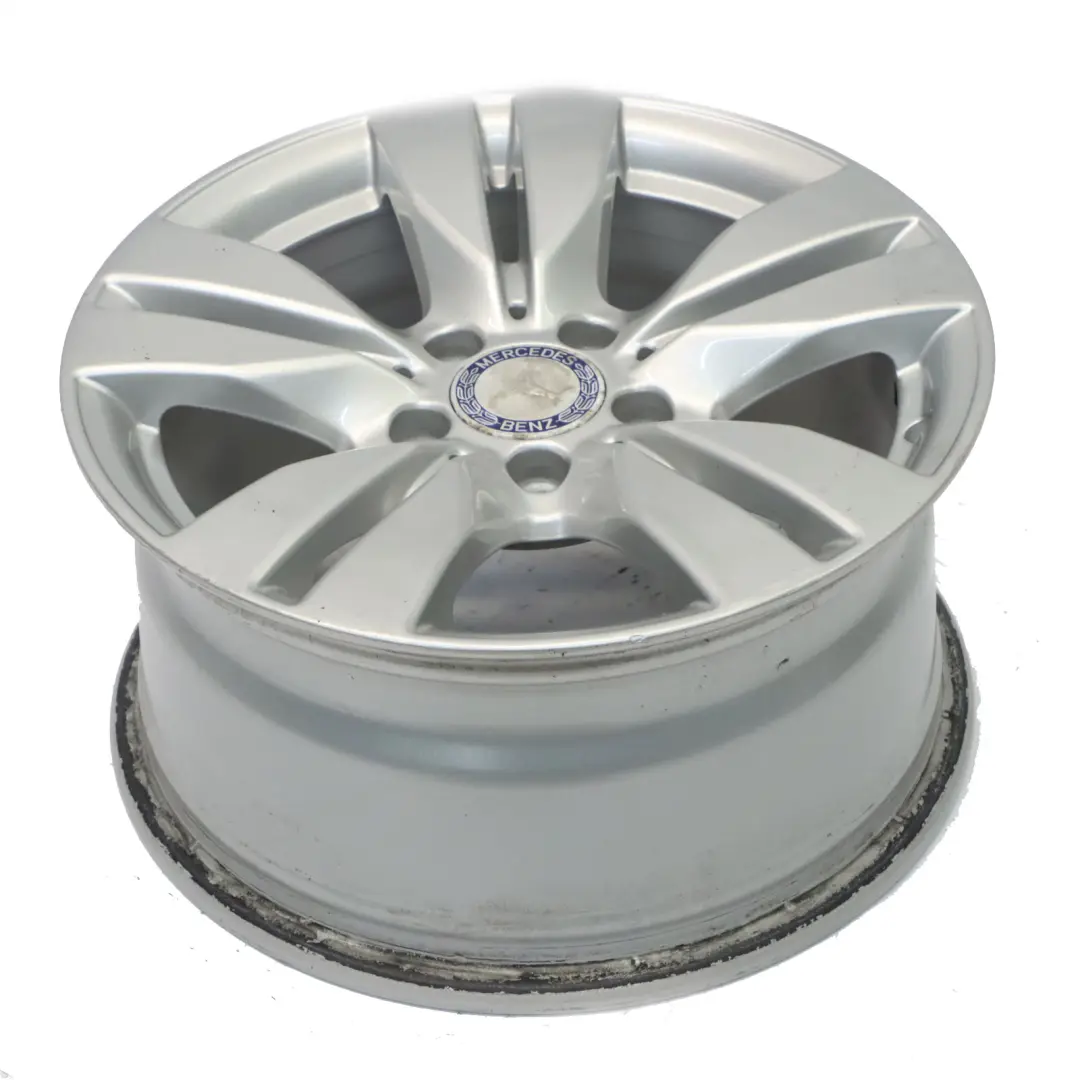 Alloy Wheel Rim 5-Double Spoke 16" ET:46 8J to Mercedes W212 Silver with Part number A2124010202 Mercedes W212 Silver Alloy Wheel Rim 5-Double Spoke 16" ET:46 8J - SKU A2124010202-3 - Part number A2124010202
