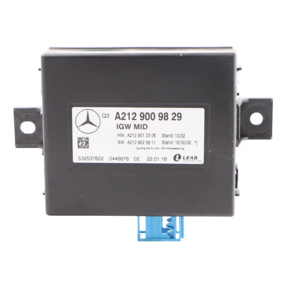 IGW MID Gateway Control Module Unit ECU to Mercedes W166 with Part number A2129009829 Mercedes W166 IGW MID Gateway Control Module Unit ECU - SKU A2129009829 - Part number A2129009829