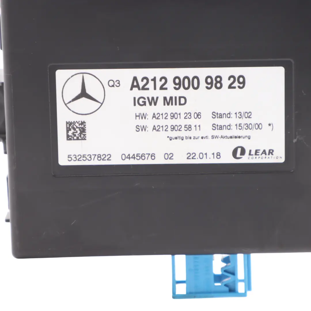 Mercedes W166 IGW MID Gateway Control Module Unit ECU - SKU A2129009829 - Part number A2129009829