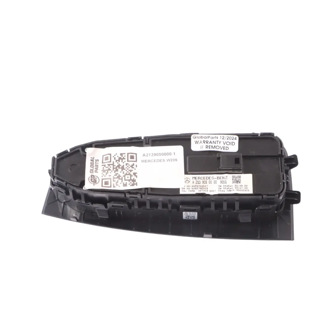 Mercedes W205 Front Window Lifter Switch Driver's Side Control Panel - SKU RHD-A2139050000-1 - Part number A2139050000