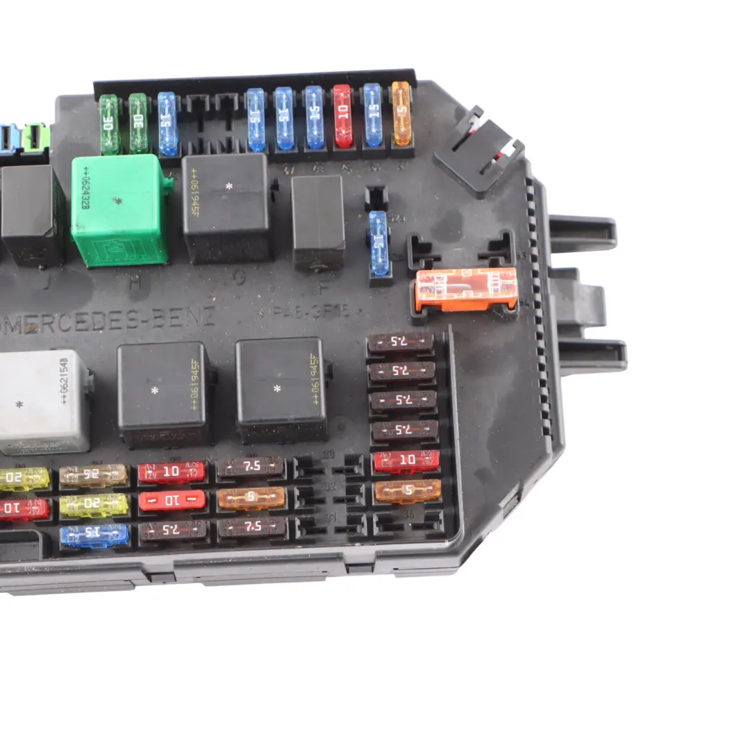 Fuse BoX Mercedes C216 W221 Front Relay Fuse Box Sam Control Module to with Part number A2215450001 Fuse BoX Mercedes C216 W221 Front Relay Fuse Box Sam Control Module - SKU A2165400450 - Part number A2215450001