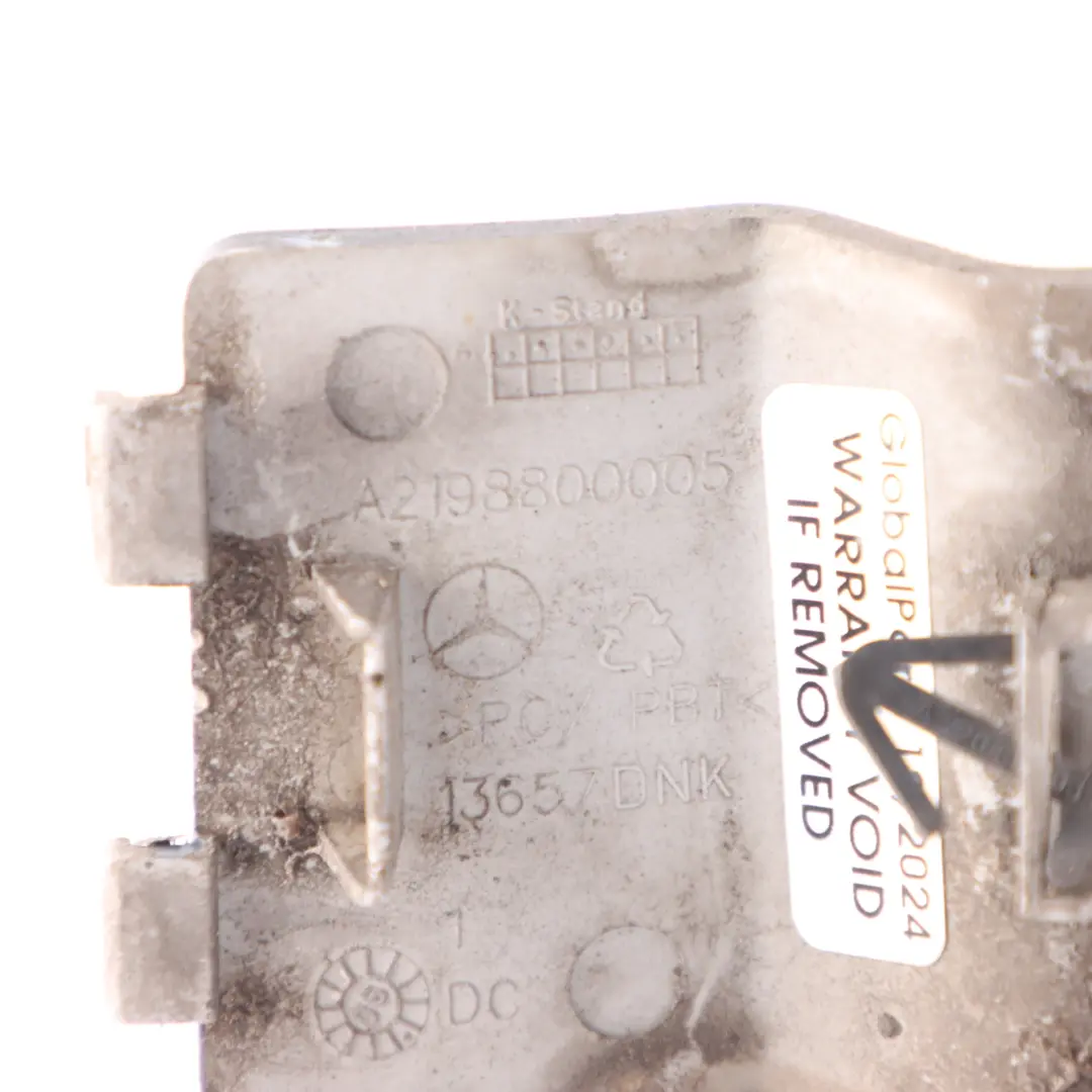 Bumper Flap Towing Eye Cover Perlite Grey - 747 to Mercedes C219 Rear with Part number A2198800005 Mercedes C219 Rear Bumper Flap Towing Eye Cover Perlite Grey - 747 - SKU A2198800005-PGR - Part number A2198800005