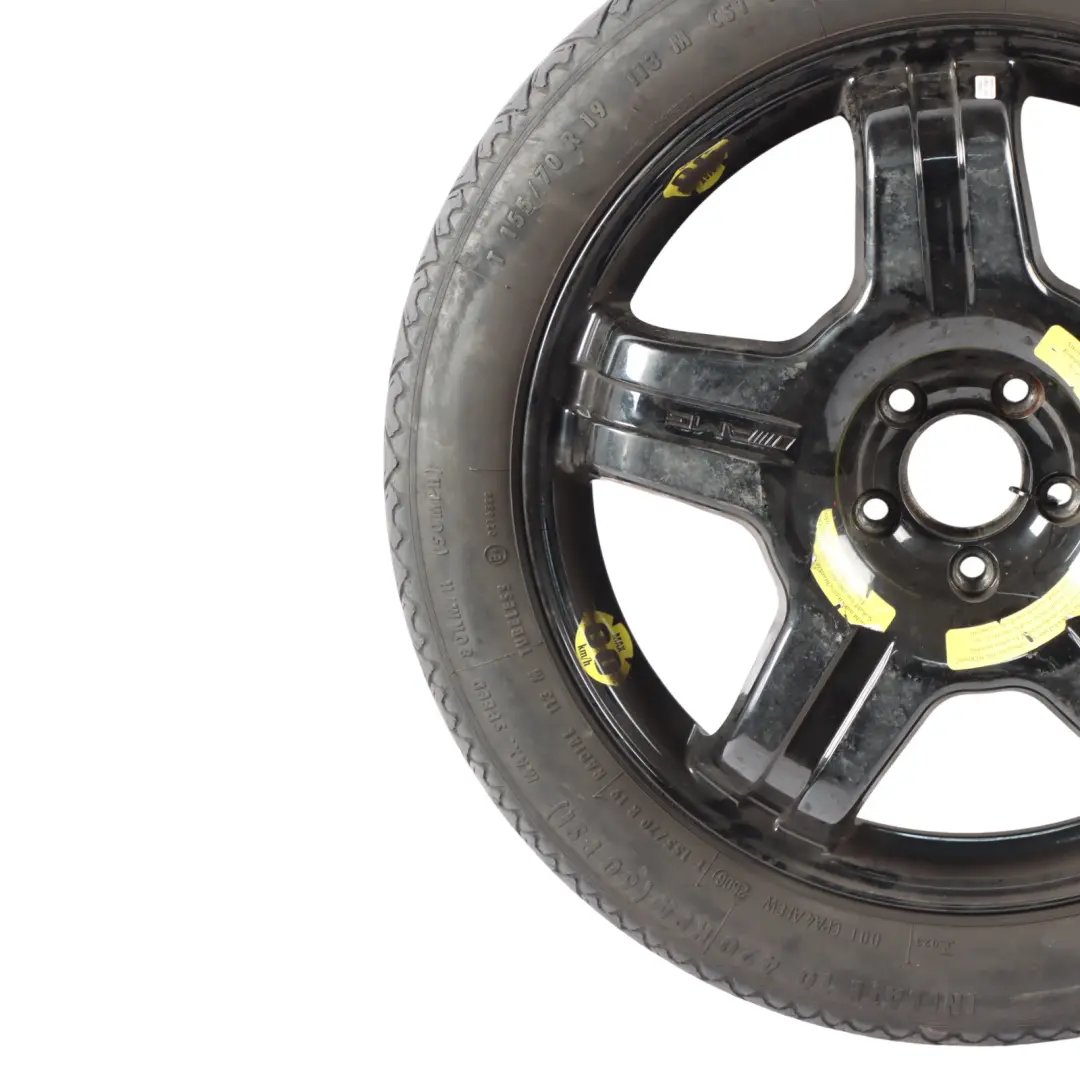 S65 W221 AMG Ersatzrad R19 Reifen Continental 155/70 für Mercedes mit Teilenummer A2214013002 Mercedes S65 W221 AMG Ersatzrad R19 Reifen Continental 155/70 - SKU A2214013002 - Teilenummer A2214013002