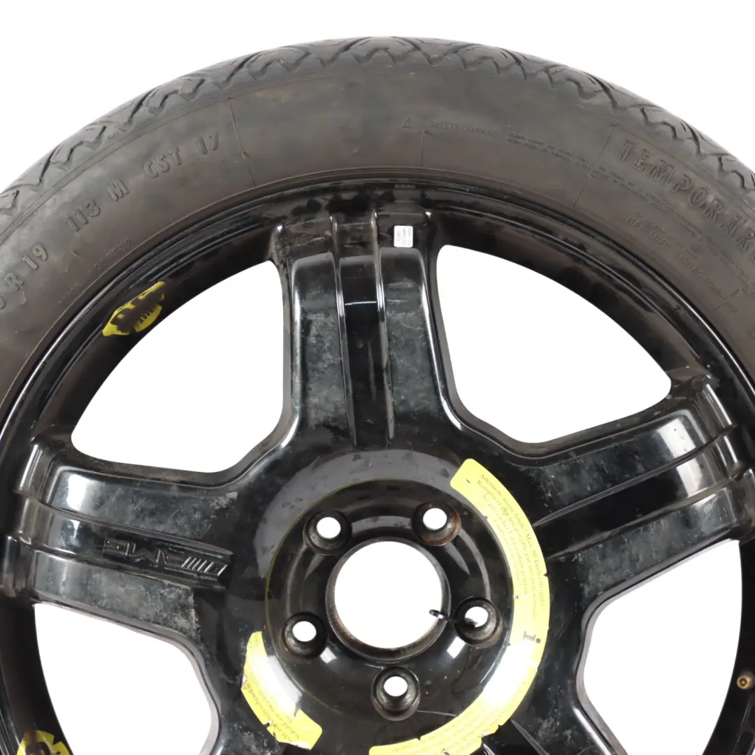 S65 W221 AMG Ersatzrad R19 Reifen Continental 155/70 für Mercedes mit Teilenummer A2214013002 Mercedes S65 W221 AMG Ersatzrad R19 Reifen Continental 155/70 - SKU A2214013002 - Teilenummer A2214013002