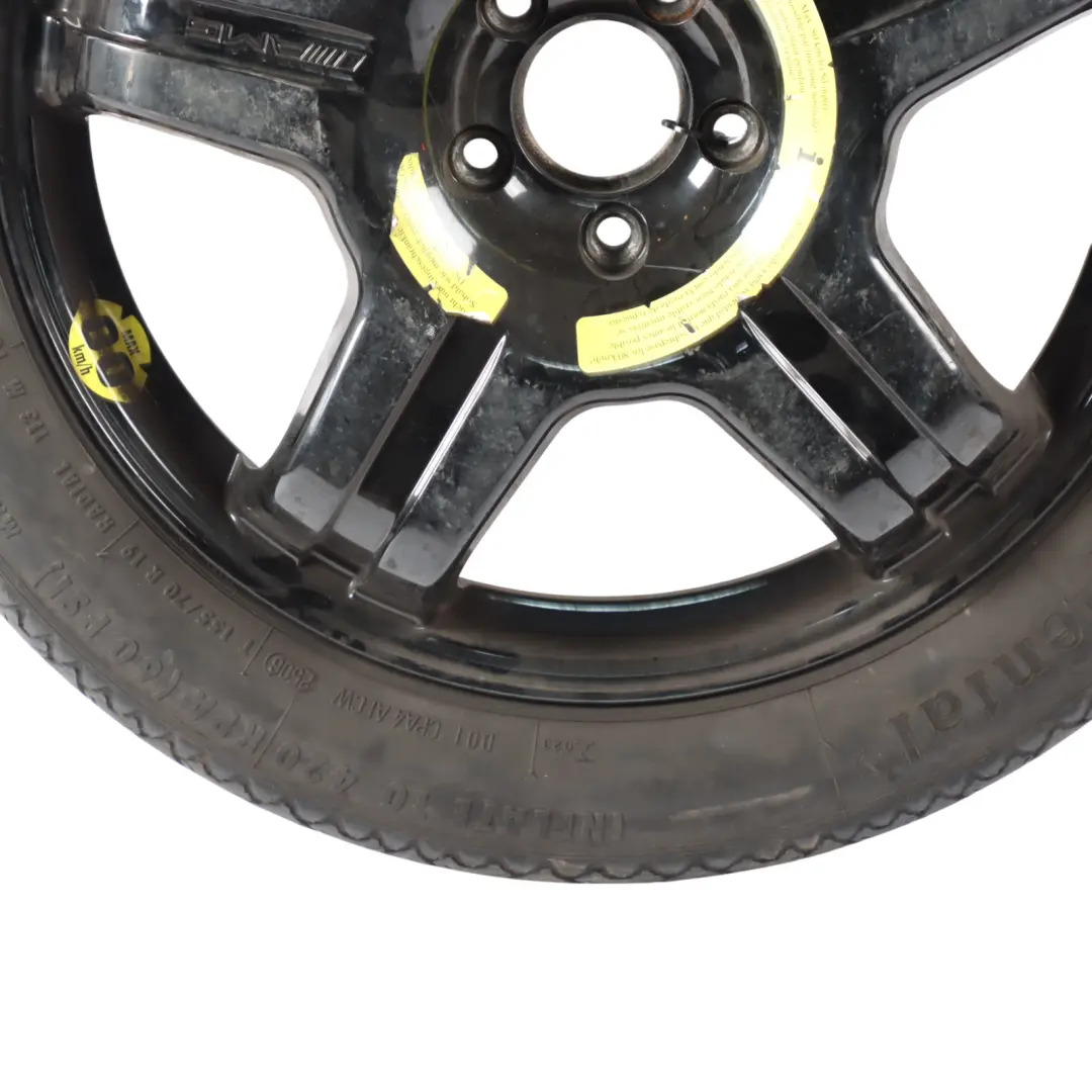 S65 W221 AMG Ruota Scorta R19 Pneumatico Continental 155/70 per Mercedes con numero di parte A2214013002 Mercedes S65 W221 AMG Ruota Scorta R19 Pneumatico Continental 155/70 - SKU A2214013002 - Numero di parte A2214013002