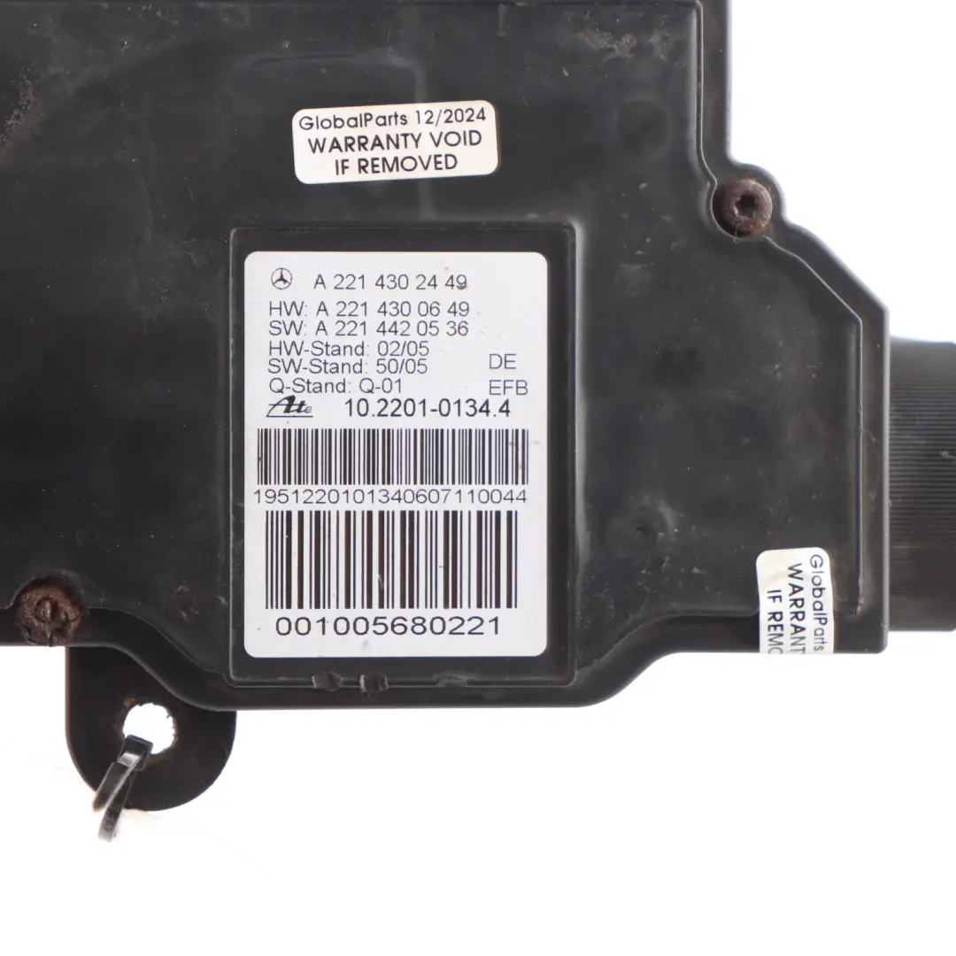 Parking EPB Hand Brake Actuator Module Control Unit to Mercedes W221 with Part number A2214302449 Mercedes W221 Parking EPB Hand Brake Actuator Module Control Unit - SKU A2214302449 - Part number A2214302449