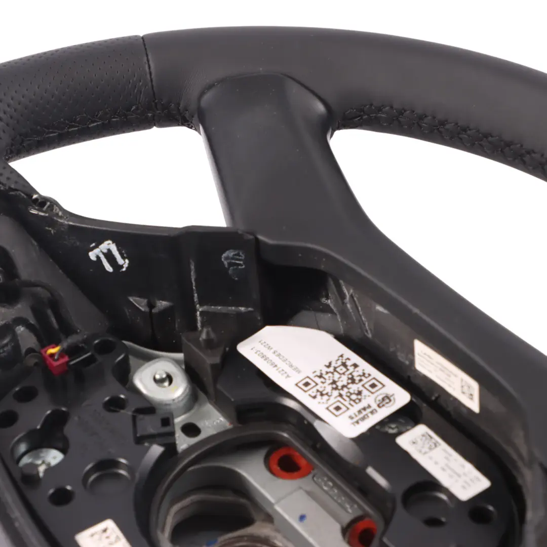 Mercedes C216 W221 NEW Black Leather Steering Wheel Paddle Shift - SKU A2214608803-1 - Part number A2214608803