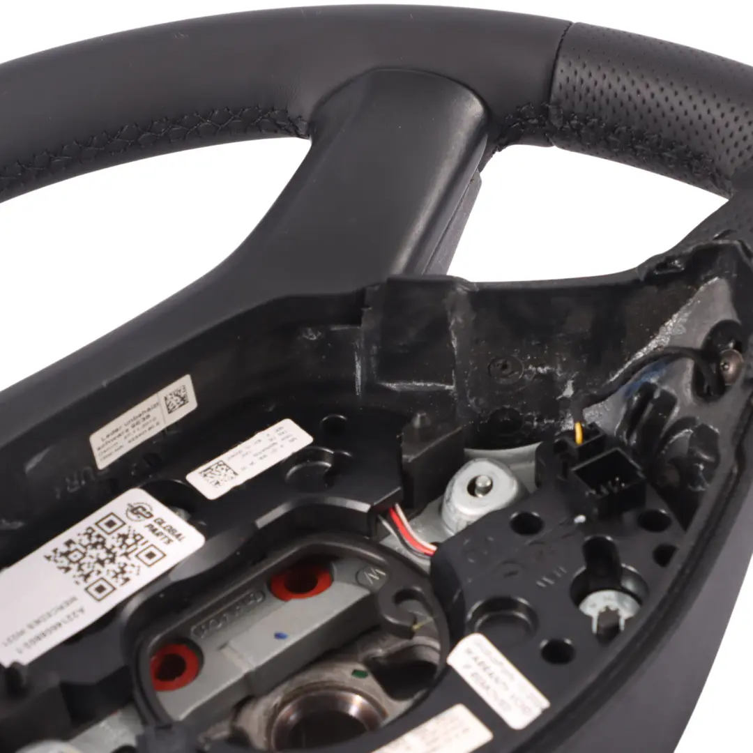 Mercedes C216 W221 NEW Black Leather Steering Wheel Paddle Shift - SKU A2214608803-1 - Part number A2214608803