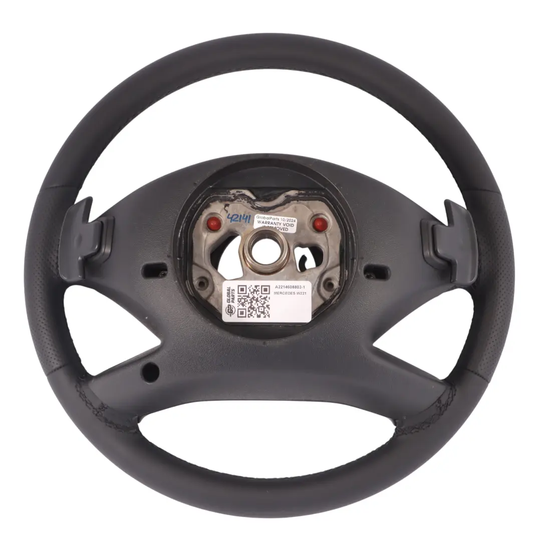 Mercedes C216 W221 NEW Black Leather Steering Wheel Paddle Shift - SKU A2214608803-1 - Part number A2214608803