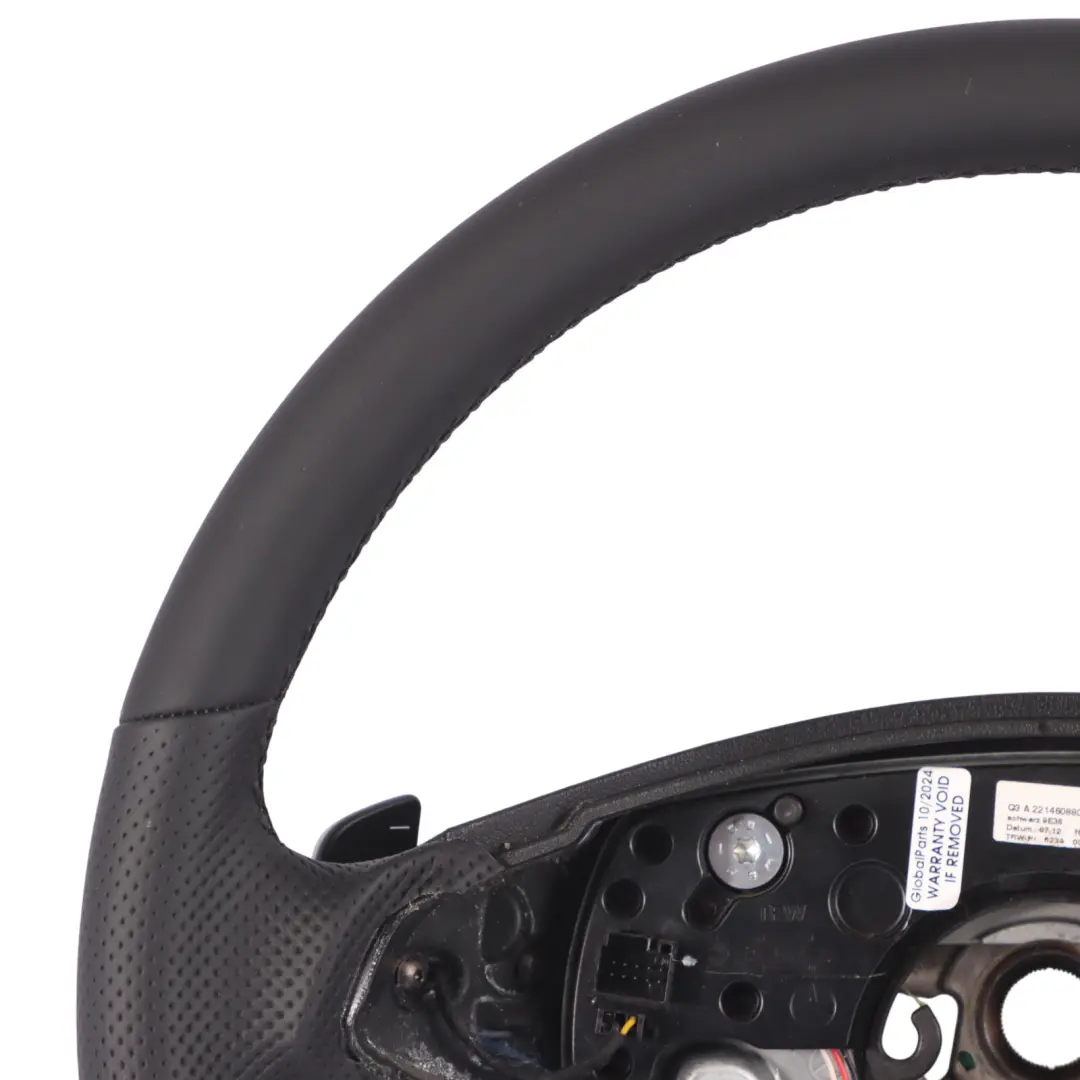 Mercedes C216 W221 Kierownica NOWA Czarna Skóra Łopatki - SKU A2214608803-1 - Numer Części A2214608803