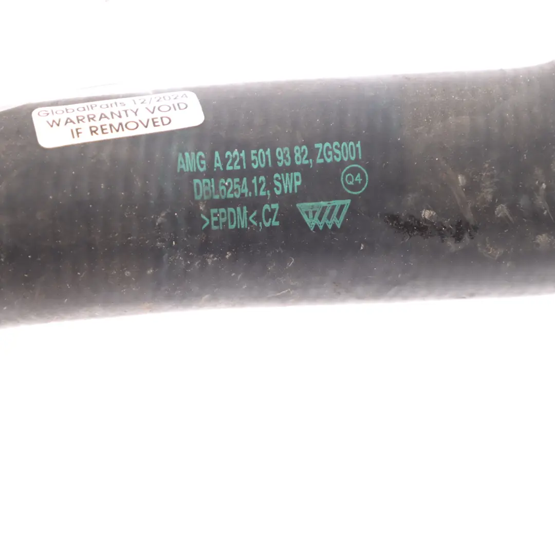 Coolant Pipe Hose Mercedes CL C216 W221 S65 AMG M275 Water Line to with Part number A2215019382 Coolant Pipe Hose Mercedes CL C216 W221 S65 AMG M275 Water Line - SKU A2215019382 - Part number A2215019382